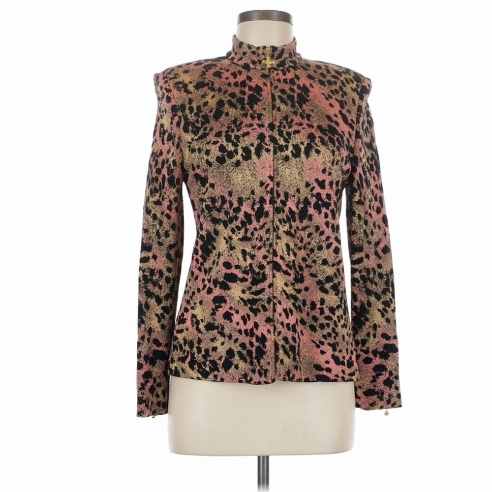 St. John S Abstract Multicolor Floral Blazer